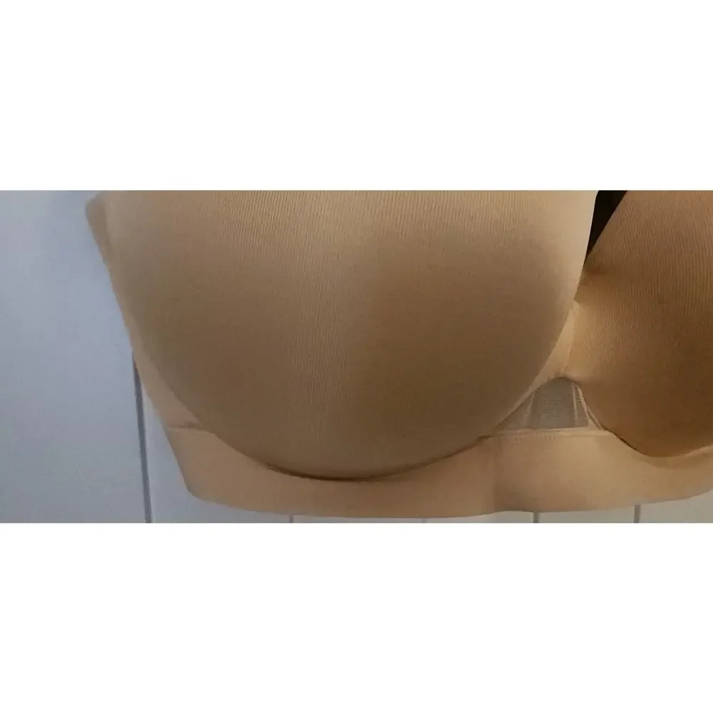 NWT Cacique 42D Comfort Bliss Plunge Multi-Way Strapless Bra Nude